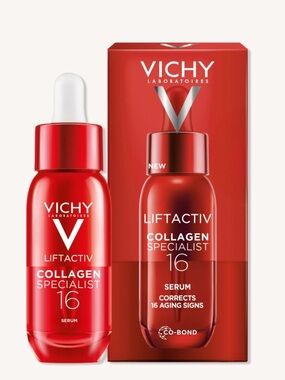 NEW Vichy LiftActiv Collagen Specialist 16 Serum + Cosmetic Case